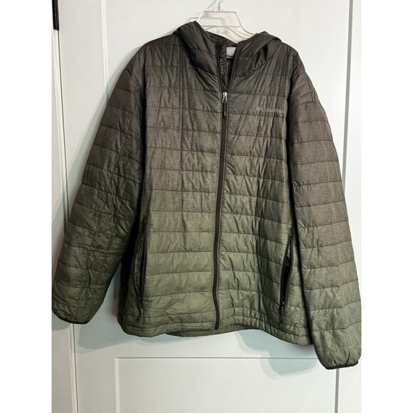 COLUMBIA 590 TD ONMI- Heat Turbodown Olive Green Coat Sz 3x Thrashed - Picture 1 of 15